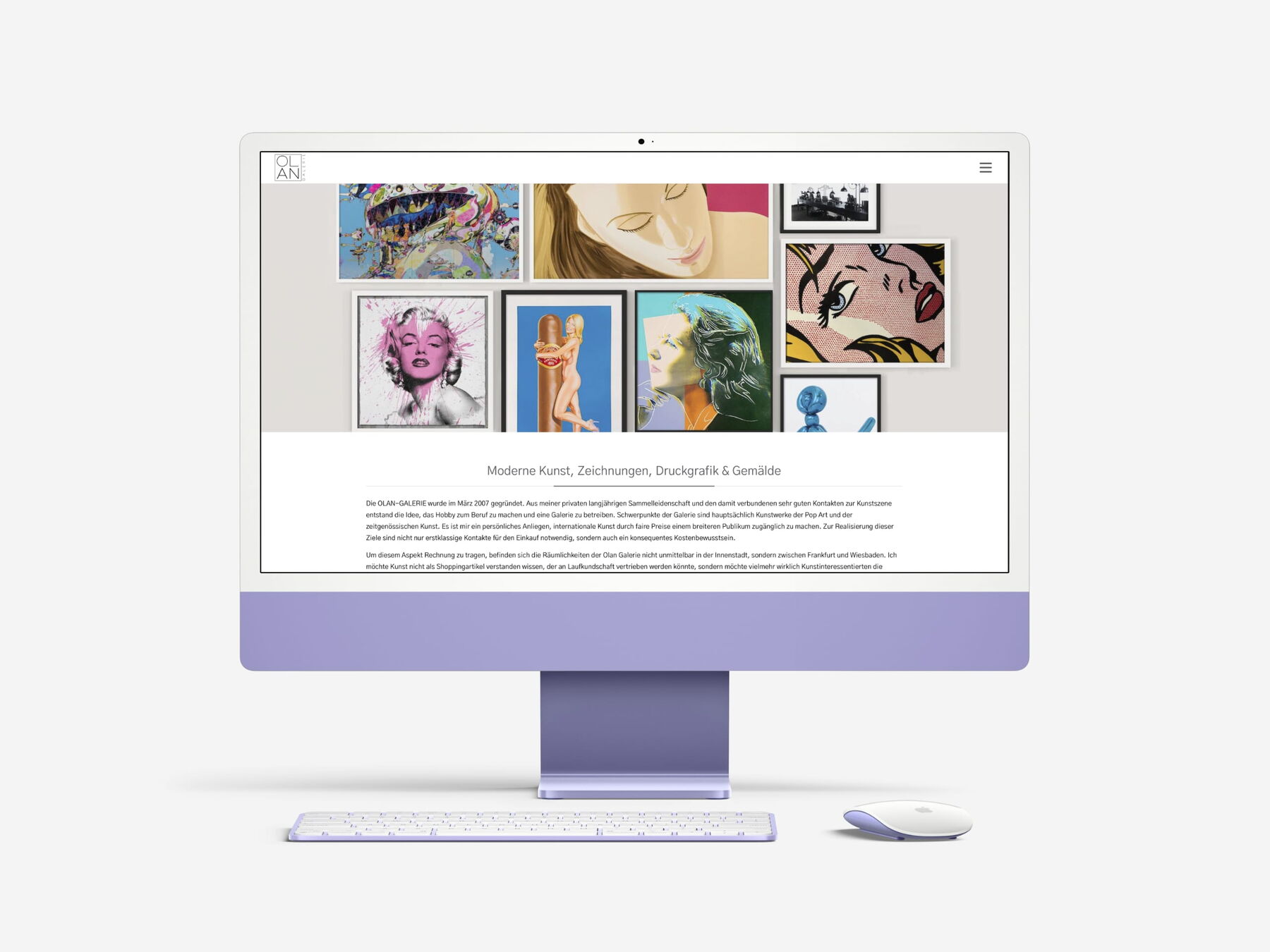 Website Relaunch für OLAN Galerie