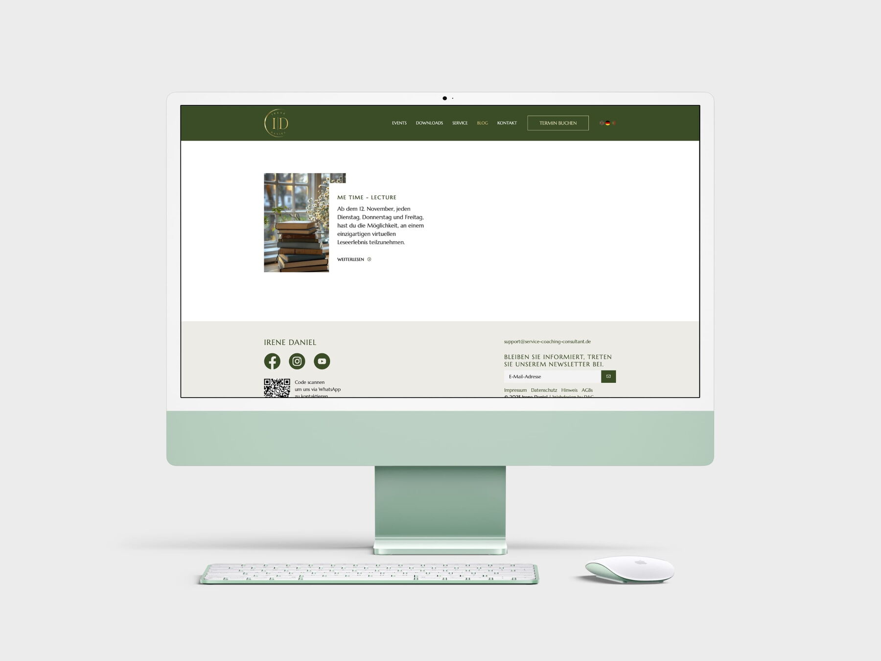 Website-Erstellung für Irene Daniel Coaching